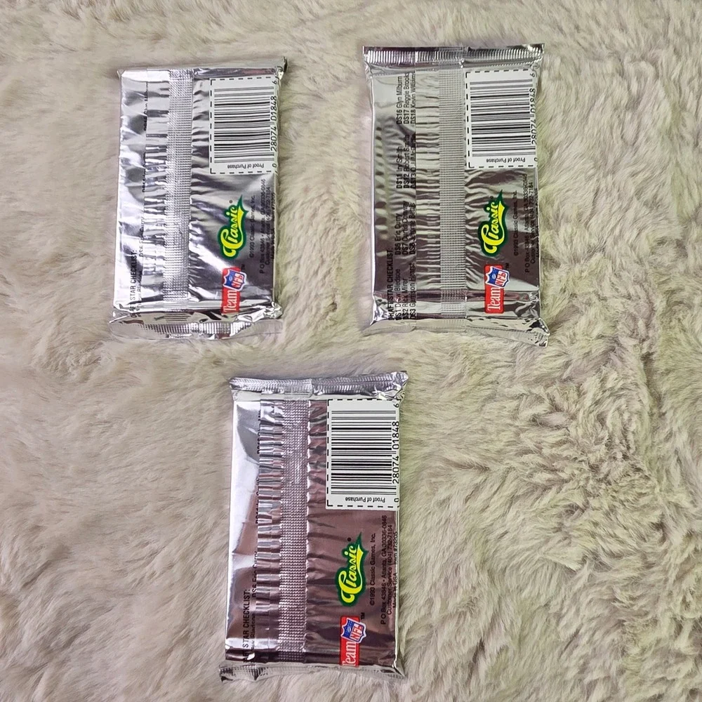 Lot of 3 1993 Classic NFL Draft Football Jumbo Packs Sealed 23ct Bledsoe RC
